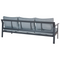 Beliani KIATO - Tuinbank 3-zits - Donkergrijs - Aluminium