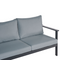 Beliani KIATO - Tuinbank 3-zits - Donkergrijs - Aluminium