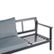 Beliani KIATO - Tuinbank 3-zits - Donkergrijs - Aluminium