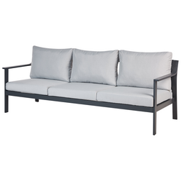 Beliani KIATO - Tuinbank 3-zits - Lichtgrijs - Aluminium