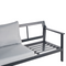Beliani KIATO - Tuinbank 3-zits - Lichtgrijs - Aluminium