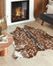 Beliani KNOLL - Vloerkleed - Bruin - 130 x 170 cm - Kunstbont