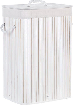 Beliani KOMARI - Mand - Wit - Bamboehout