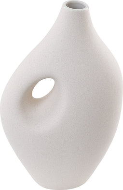 Beliani KOMOTINI - Bloemenvaas - Wit - Porselein
