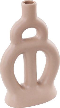 Beliani KOZANI - Bloemenvaas - Beige - Porselein