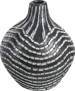 Beliani KUALU - Decoratieve vaas - Zwart - Terracotta