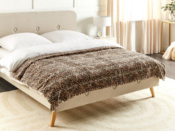 Beliani KUDELI - Bedsprei - Bruin - 150 x 200 cm - Polyester