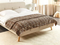 Beliani KUDELI - Bedsprei - Bruin - 200 x 220 cm - Polyester