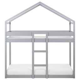 Beliani LABATUT - Stapelbed - Grijs - 90 x 200 cm - Dennenhout