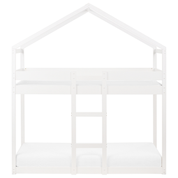 Beliani LABATUT - Stapelbed - Wit - 90 x 200 cm - Dennenhout
