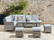 Beliani LACONA - Loungeset 9-zits - Grijs - Kunstrotan