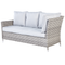 Beliani LACONA - Loungeset 9-zits - Grijs - Kunstrotan