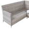 Beliani LACONA - Loungeset 9-zits - Grijs - Kunstrotan