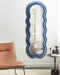Beliani LACS - Wandspiegel - Blauw - MDF