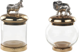 Beliani LAKI - Decoratieve potten set van 2 - Goud - Aluminium