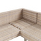 Beliani LANCIANO - Loungeset voor 5 - Off-white - PE rotan