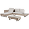 Beliani LANCIANO - Loungeset voor 5 - Off-white - PE rotan