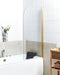 Beliani LAPAN - Douchescherm - Goud - 140 x 70 cm - Veiligheidsglas