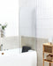 Beliani LAPAN - Douchescherm - Zilver - 140 x 70 cm - Veiligheidsglas