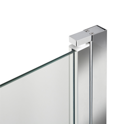 Beliani LAPAN - Douchescherm - Zilver - 140 x 80 cm - Veiligheidsglas