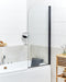 Beliani LAPAN - Douchescherm - Zwart - 140 x 70 cm - Veiligheidsglas