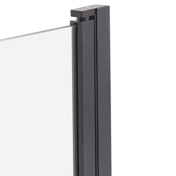 Beliani LAPAN - Douchescherm - Zwart - 140 x 70 cm - Veiligheidsglas
