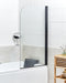 Beliani LAPAN - Douchescherm - Zwart - 140 x 80 cm - Veiligheidsglas