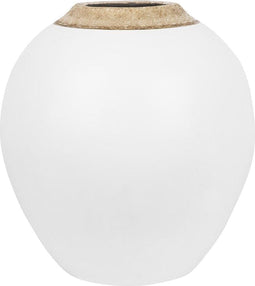 Beliani LAURI - Decoratieve vaas - wit - keramiek