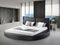 Beliani LAVAL - Rond bed tweepersoons - Zwart - 180 x 200 cm - Kunstleer