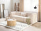 Beliani LEMVIG - Driezitsbank - Beige - Corduroy