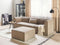 Beliani LEMVIG - Driezitsbank - Taupe - Universeel - Corduroy
