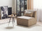 Beliani LEMVIG - Fauteuil - Taupe - Corduroy