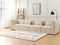Beliani LEMVIG - Vierzitsbank - Beige - Corduroy