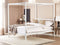 Beliani LESTARDS - Hemelbed - Wit - 140 x 200 cm - Staal