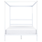 Beliani LESTARDS - Hemelbed - Wit - 140 x 200 cm - Staal