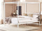 Beliani LESTARDS - Hemelbed - Wit - 160 x 200 cm - Staal