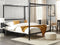 Beliani LESTARDS - Hemelbed - Zwart - 180 x 200 cm - Staal