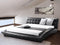Beliani LILLE - Waterbed - Zwart - Leer