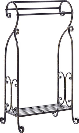 Beliani LINARES - Handdoekrek - Zwart - IJzer