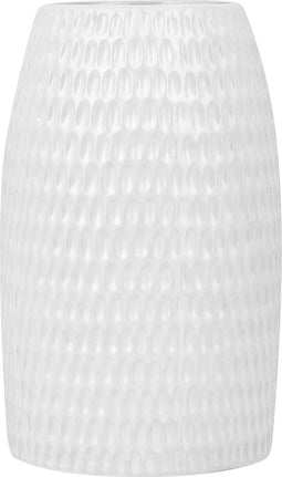 Beliani LINZI - Decoratieve vaas - Wit - Steengoed