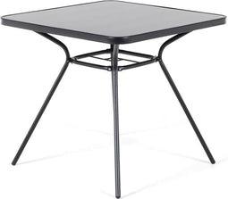 Beliani LIVO - Tuintafel - Zwart - Staal