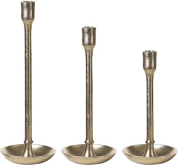 Beliani LIWUNG - Kandelaar set van 3 - Goud - Aluminium