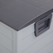 Beliani LOCARNO - Kussenbox - Grijs - 112 cm - Synthetisch materiaal