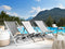 Beliani LOCRI - Strandstoel - Wit/Zwart - Polyester