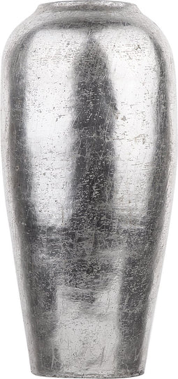 Beliani LORCA - Decoratieve vaas - zilver - Terracotta