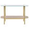Beliani LOVELL - Sidetable - Lichtbruin/Goud - Hout