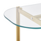 Beliani LOVELL - Sidetable - Lichtbruin/Goud - Hout
