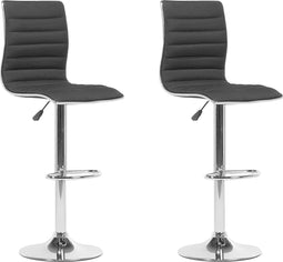 Beliani LUCERNE - Barkruk verstelbaar - Zwart - Kunststof