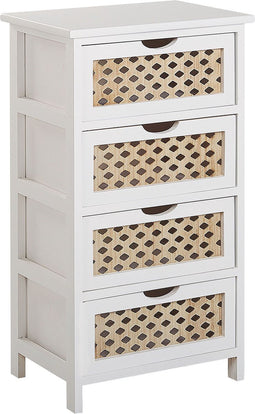 Beliani LUIS - Commode - Wit - Paulowniahout