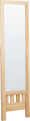 Beliani LUISANT - Staande spiegel - Lichte houtkleur - Dennenhout